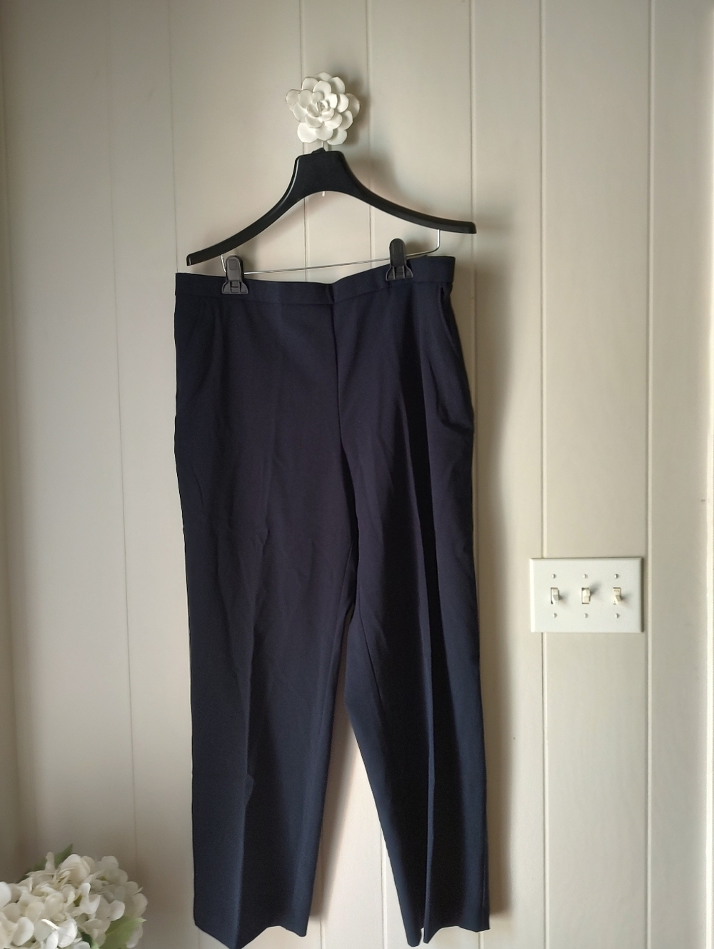 Briggs New York Dark Navy Dress Pants - Tailored Straight Leg 18 Petite